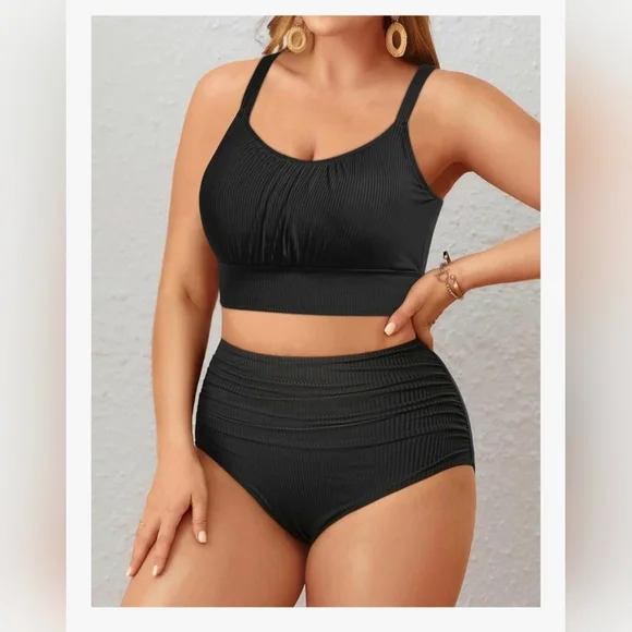 Ribbed High Waisted Bikini #1079 - Picture 10 of 14